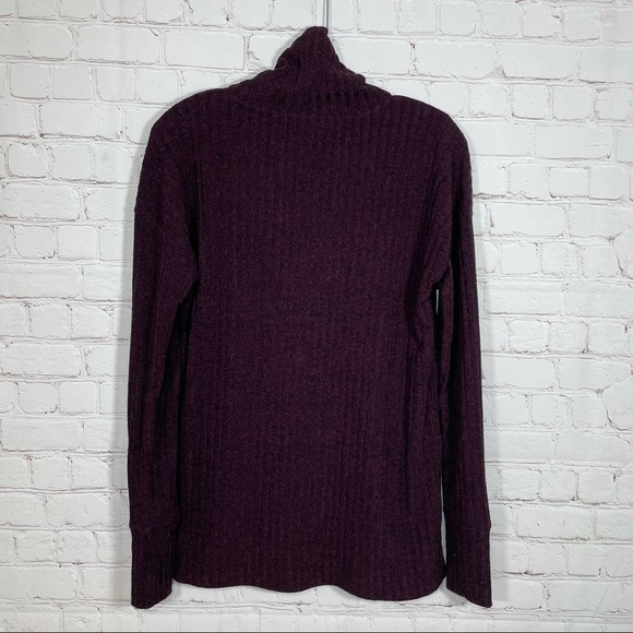 Athleta Sweater Womens Small Purple Turtleneck Ribbed Long Sleeve - Picture 7 of 11